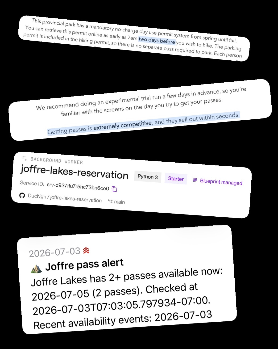 Joffre Lake Passes — 1